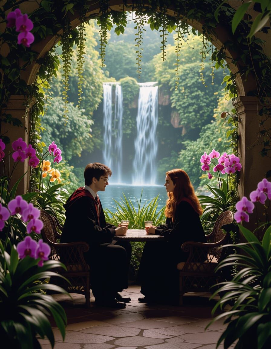 Harry Potter and Ginny by Surreal Waterfall