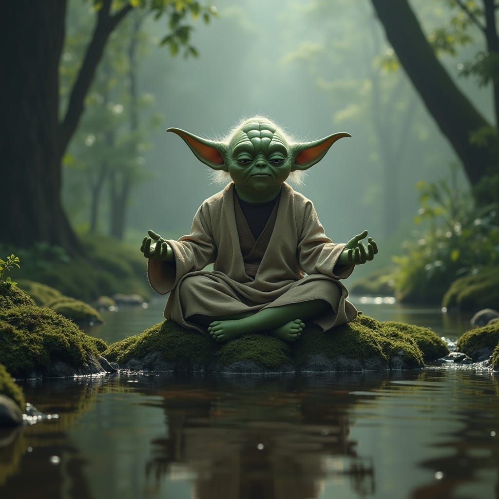 Mystical Swamp Scene in Hyperrealistic Style