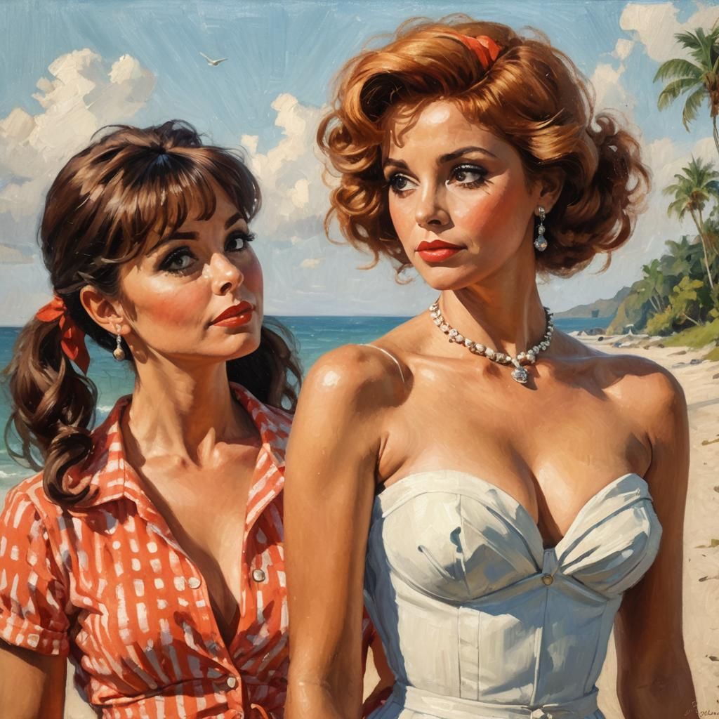 Gilligan's Island: Impressionistic Beach Portrait