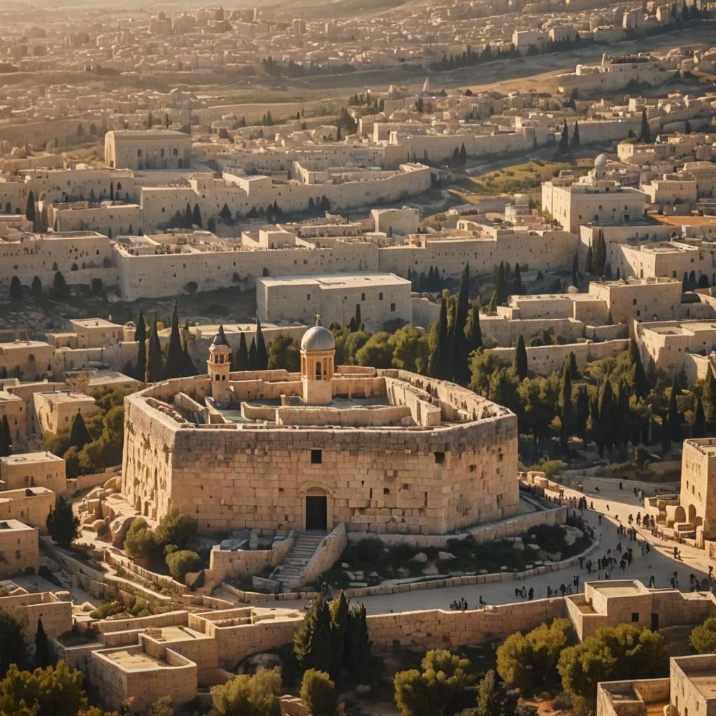 Majestic Tomb in Jerusalem at Golden Hour