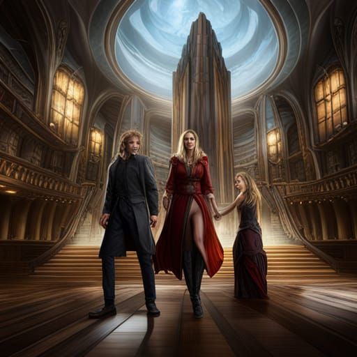 Wolf Shifters in a Great Hall: Detailed Matte Painting