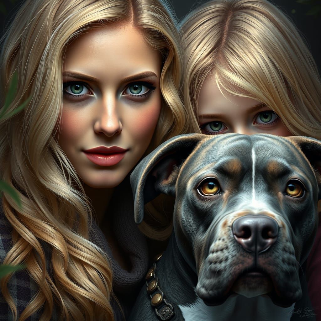 Family Portrait in Artgerm and WLOP Style