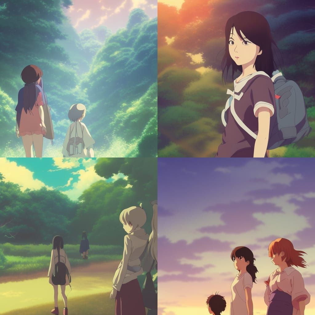 Studio Ghibli Woman, Anime Key Visual