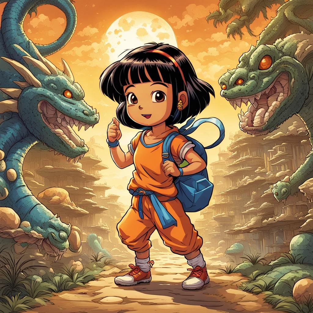 Dora the Explorer in Dragon Ball