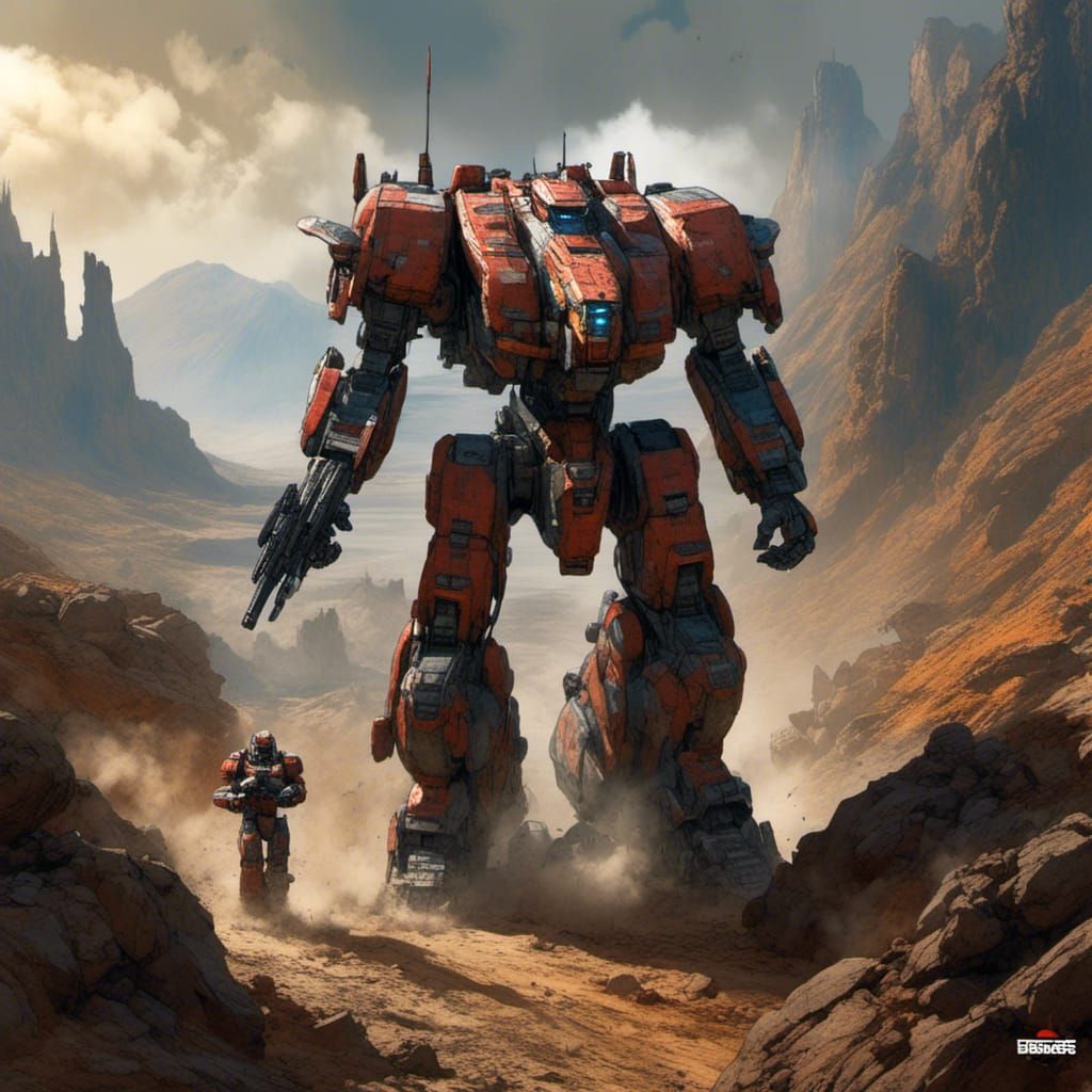 Space Marine on a Road: Detailed Matte Painting