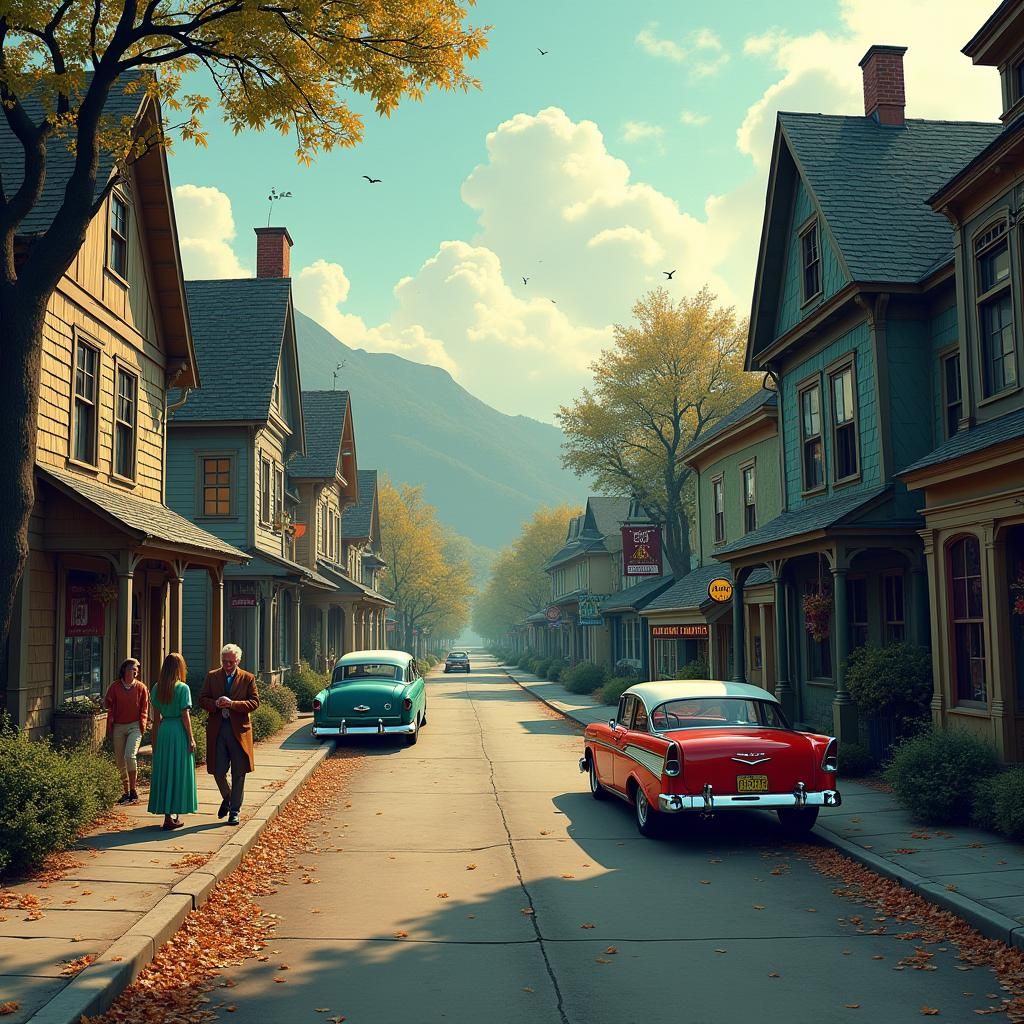 Eerie New England Town Inspired by Simon Stalenhag