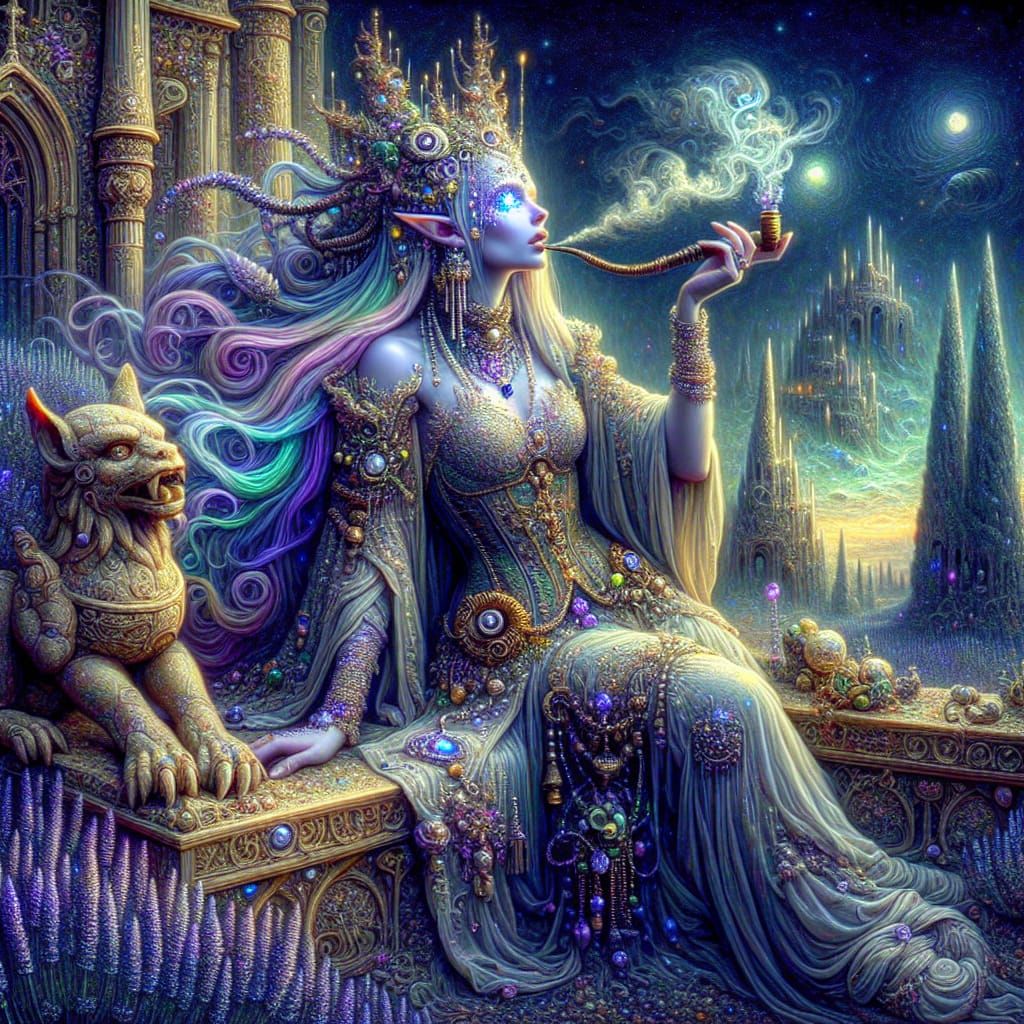 MYSTICAL ROYALTY.  tiefling + gargoyle