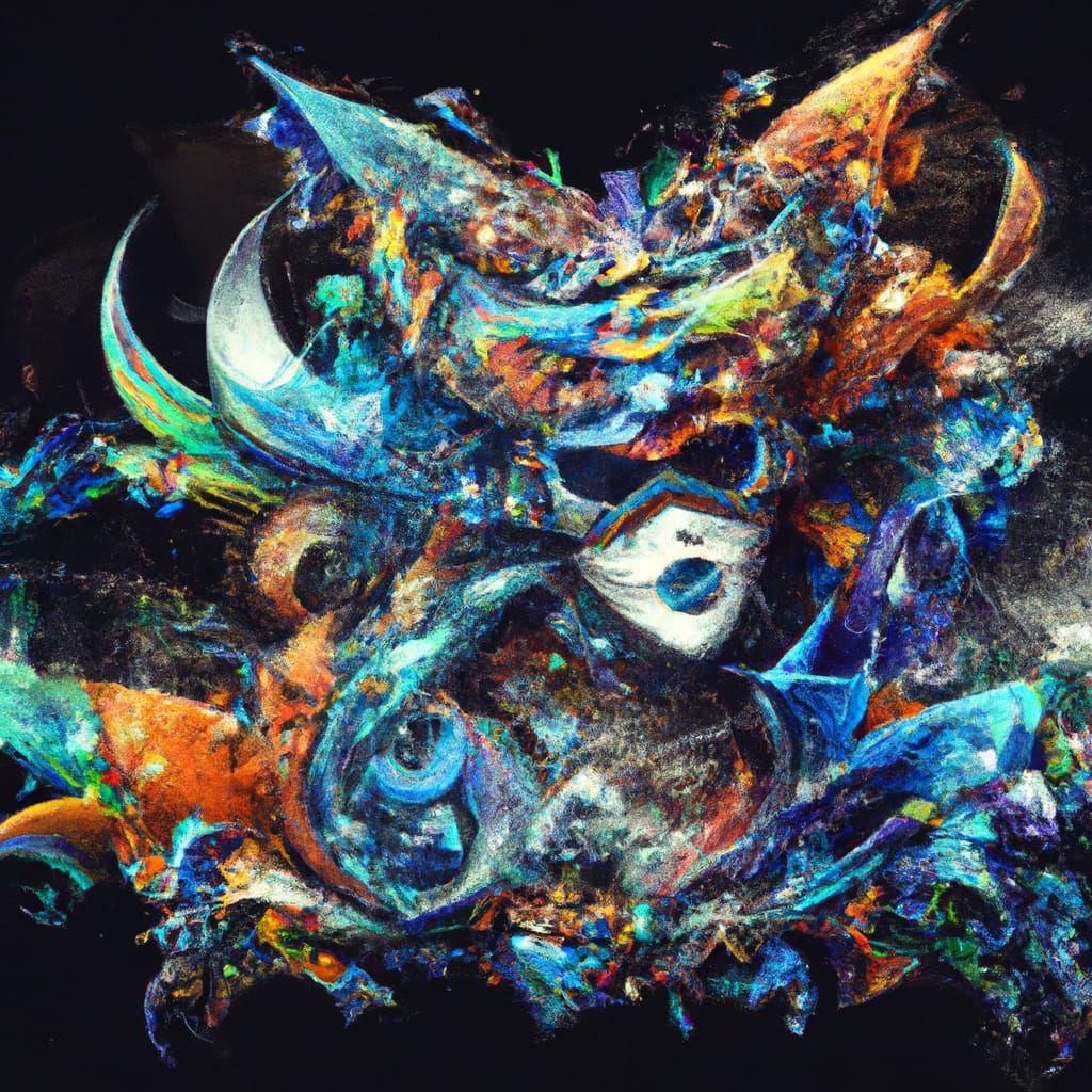 Colorful Ink Masquerade Mask in 3D Splash Art