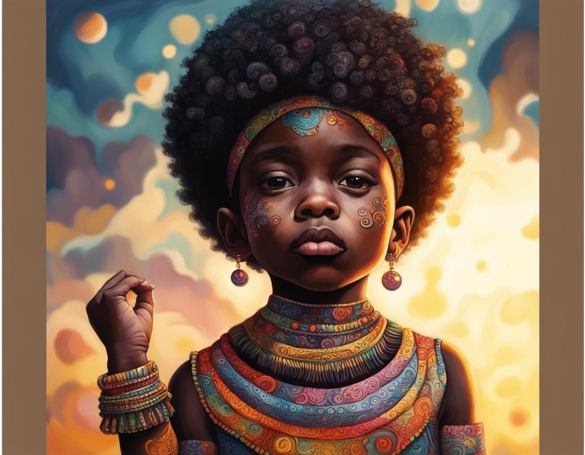 Royal African Son in Gouache Candyland