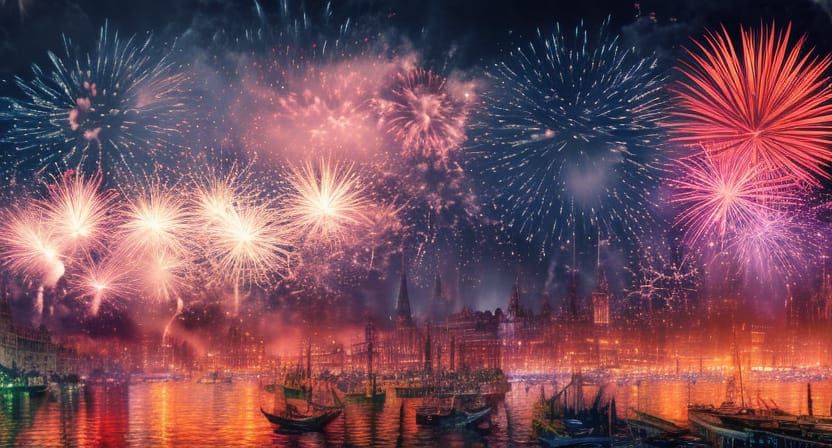 Epic Fireworks Festival Grand Finale: Digital Matte Painting