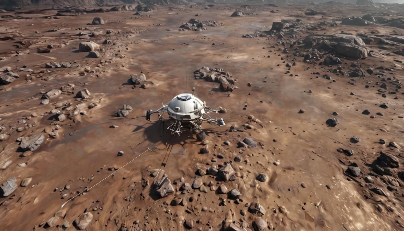 Space probe Venera landed in the chaotic surface of Venus. H...