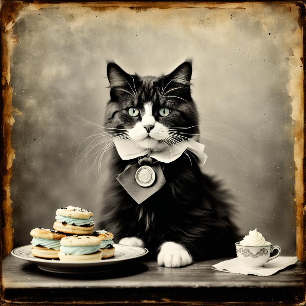 Meow.. paws off the macarons