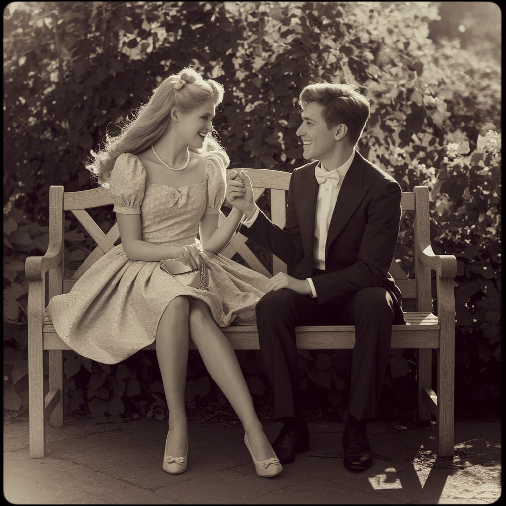 Androgynous Man in Dress with Bows and Purse