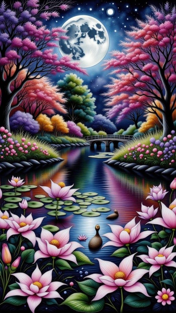 Full Moon over the water