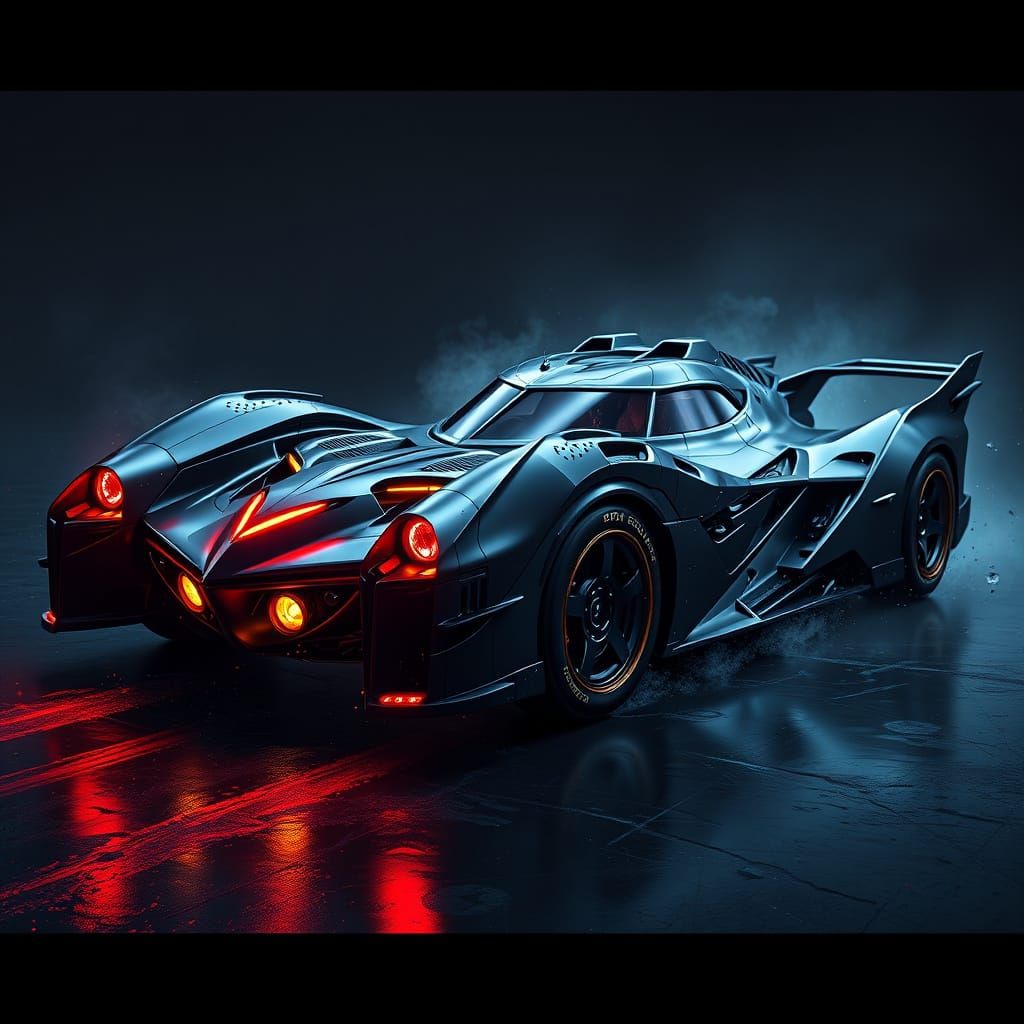 Cyberpunk Batmobile Concept Art