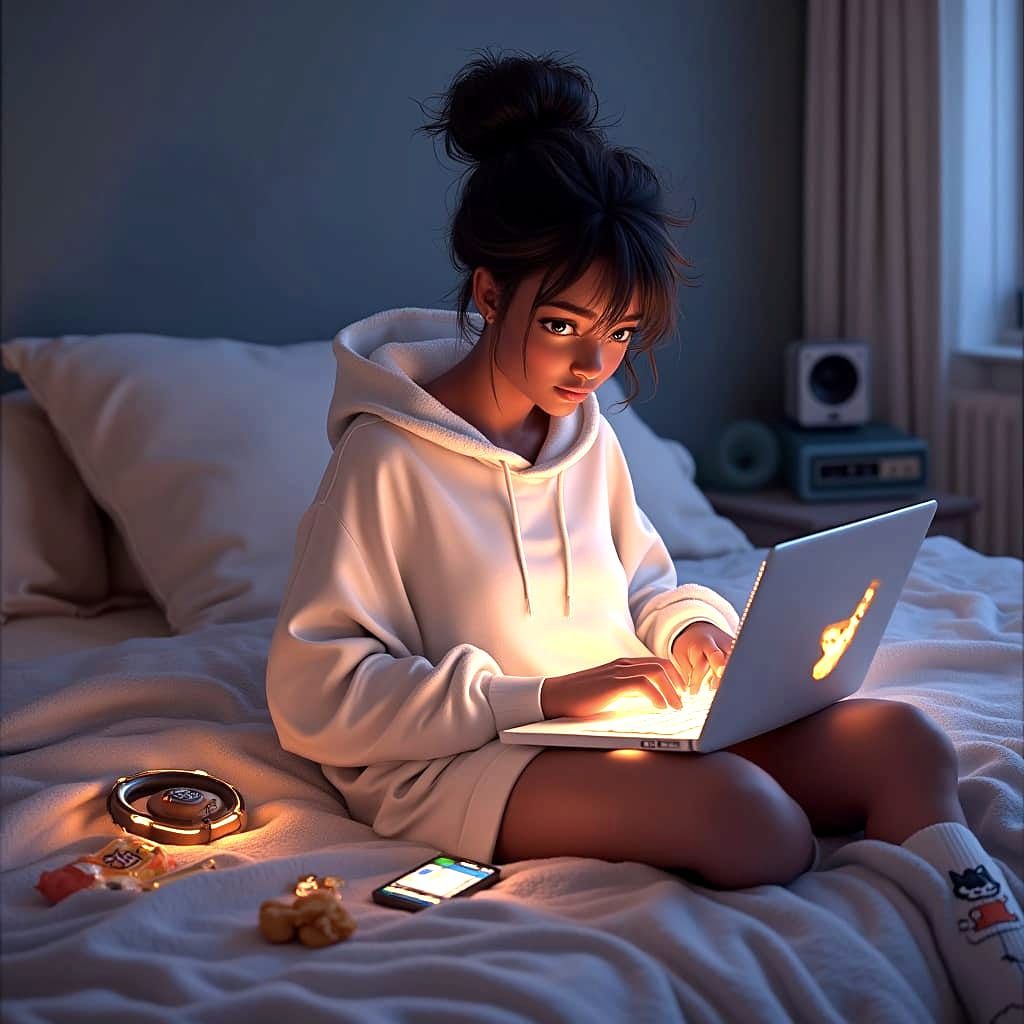 Cozy Introvert Sanctuary in Soft, Fuzzy Comfort