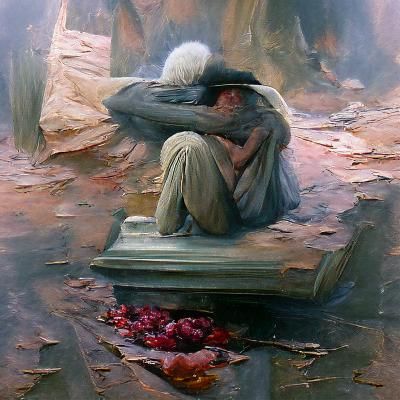 Grief: An Oil Painting Exploring Human Emotion