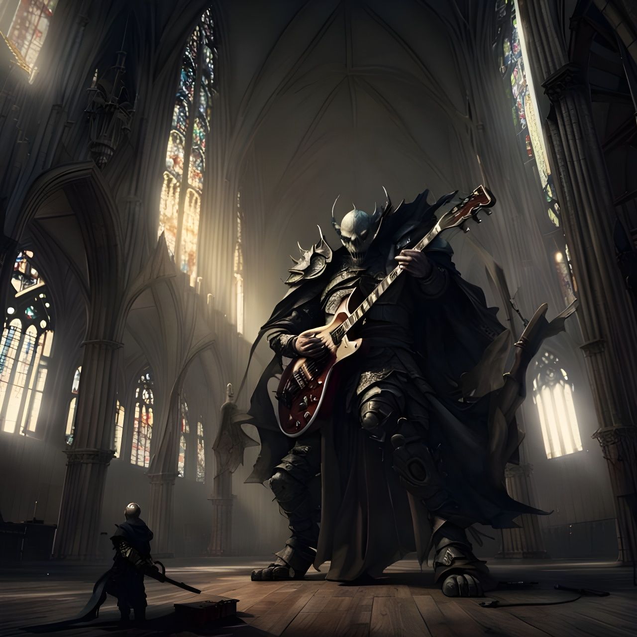 Gothic Dark Souls Monster Shreds Guitar