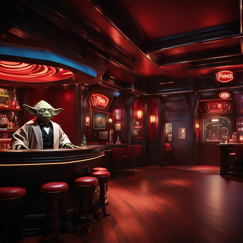 Yoda in Tuxedo at T.G.I Friday's