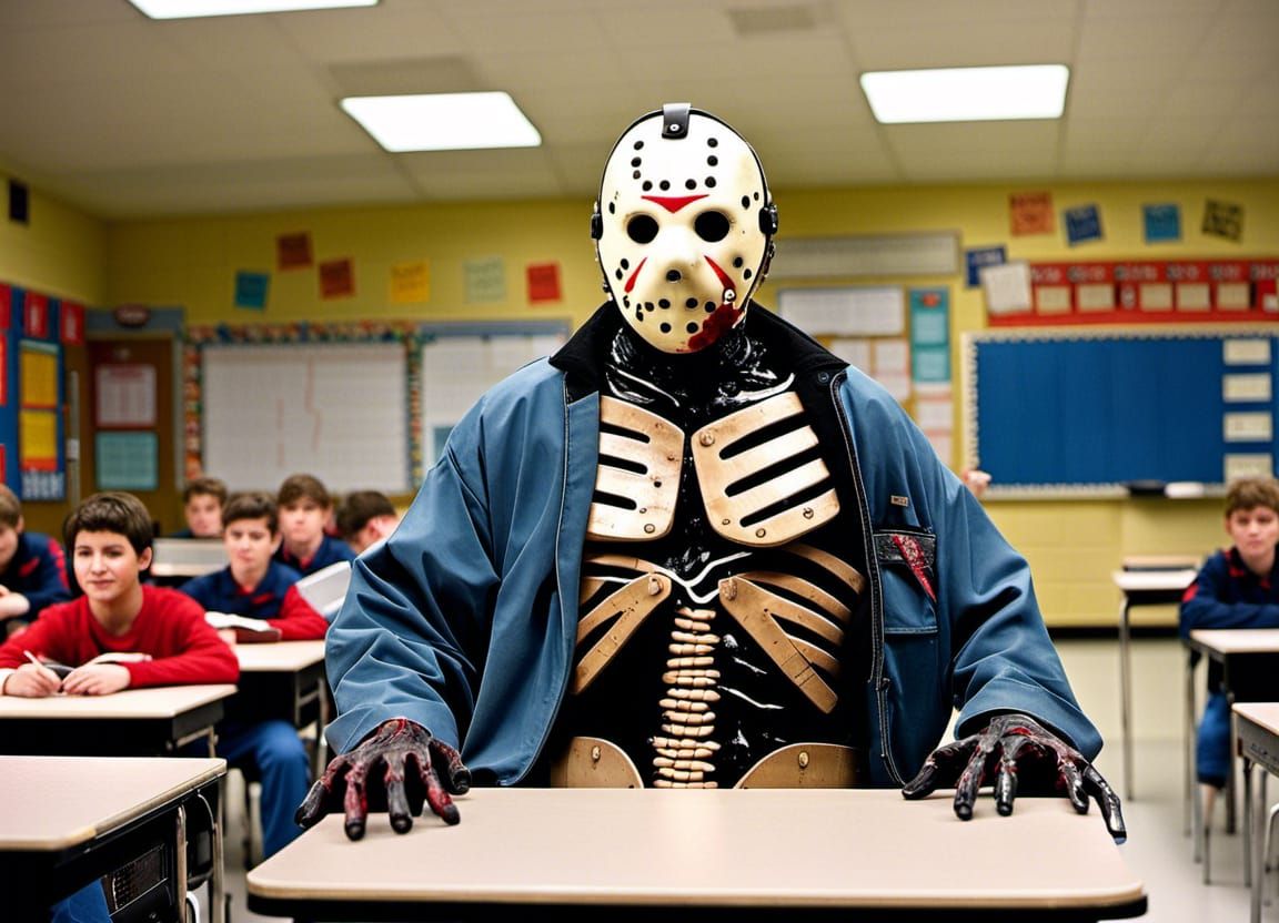 Jason Voorhees Teaches Anatomy Class