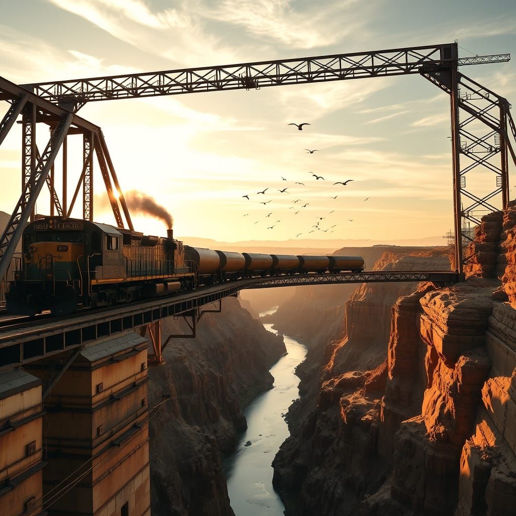 Steel Giants: A Diesel Locomotive's Journey Across the Canyo...