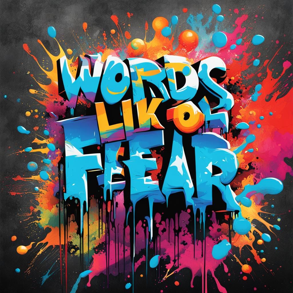 Bold Graffiti 'No Fear' Book Cover Design