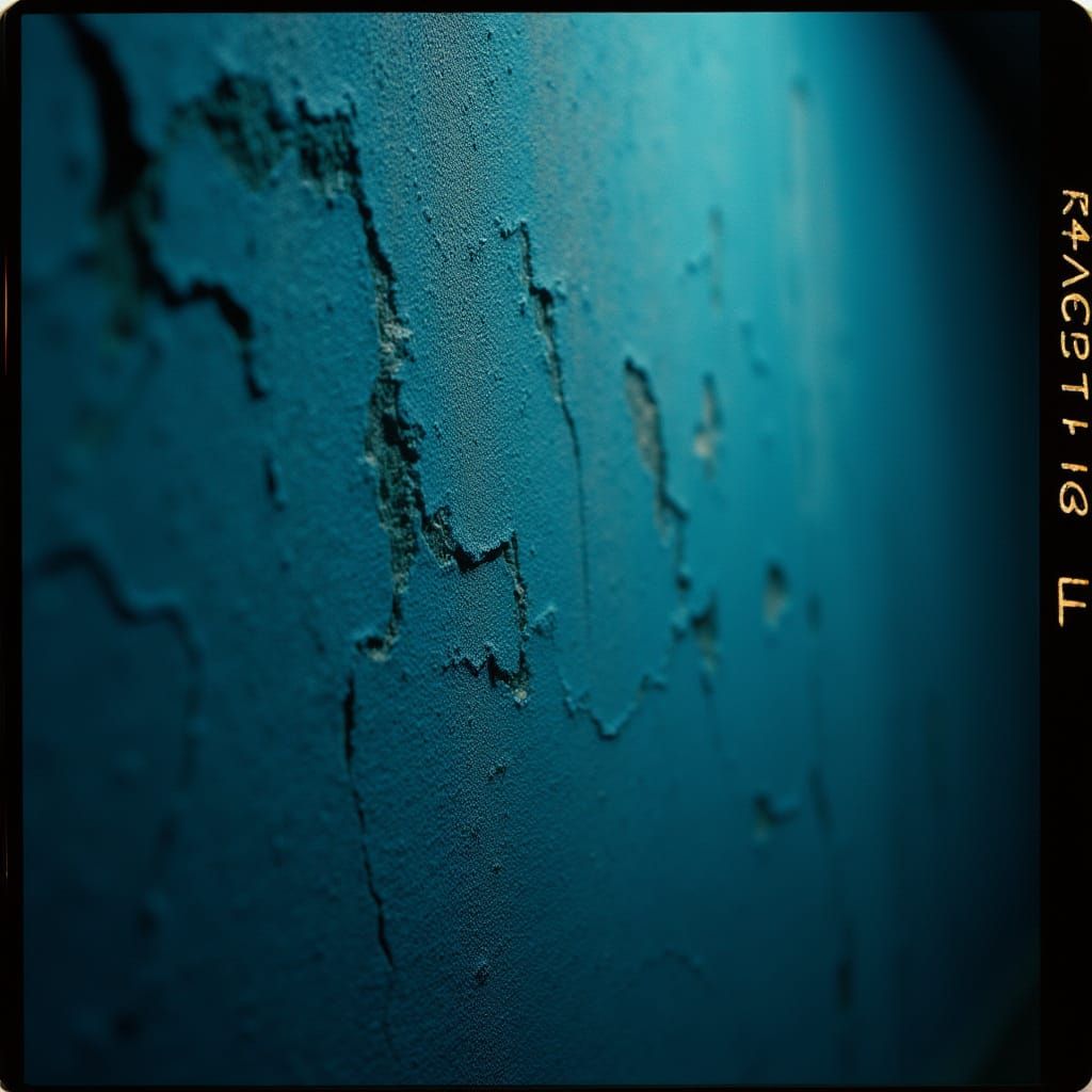 Textured Blue Jute Wall in Cinematic Style