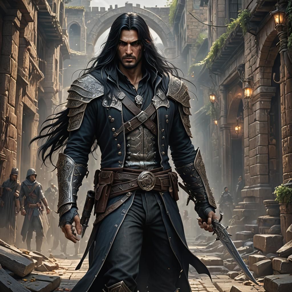 Detailed Assassin Concept Art in 8K Resolution