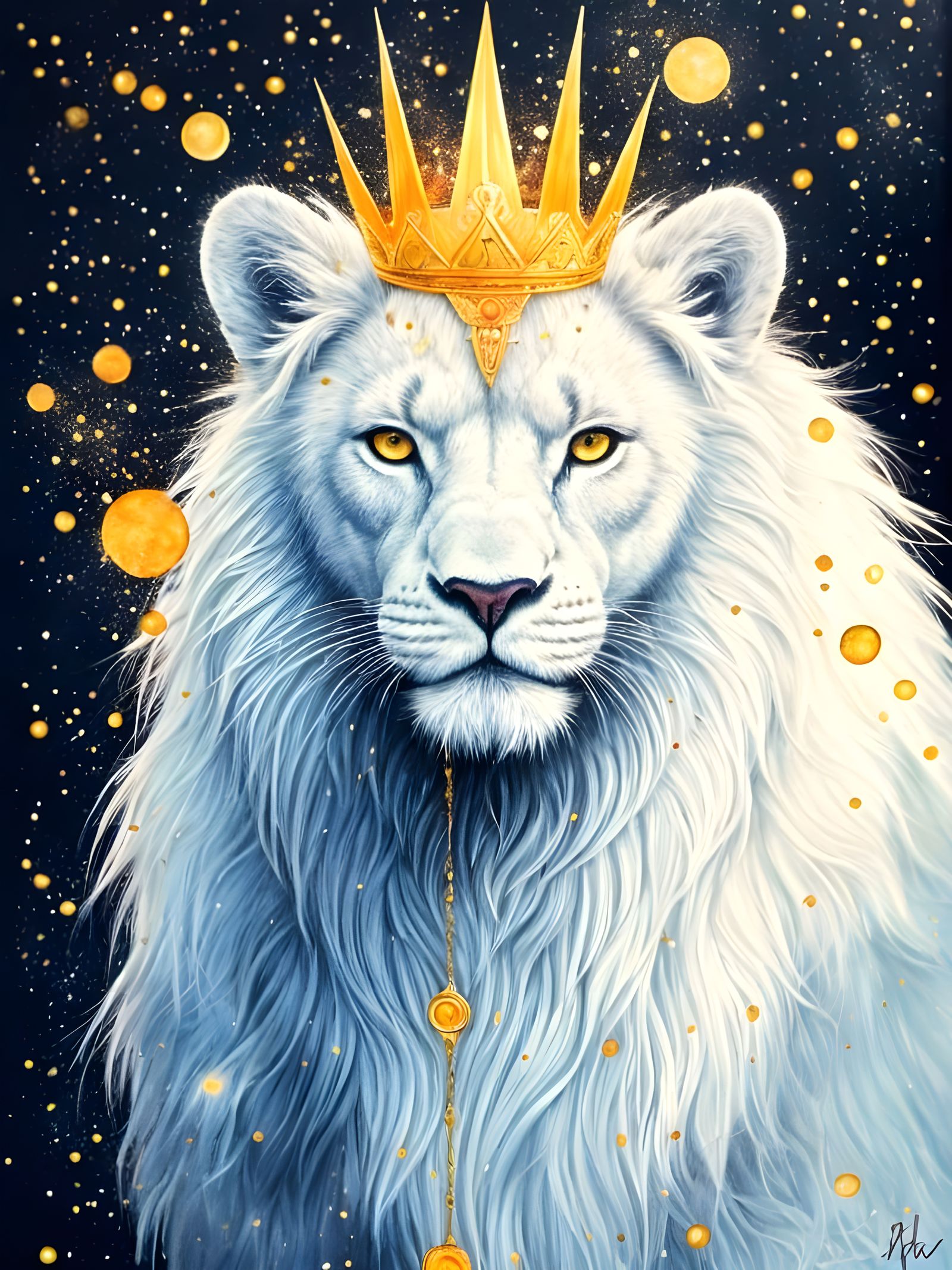 Divine white lion