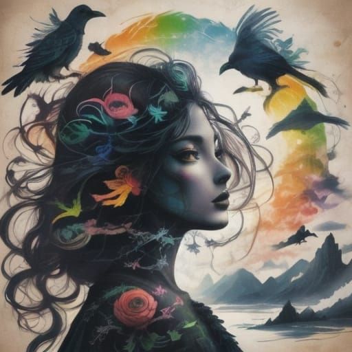 Surreal World with Whimsical Figures