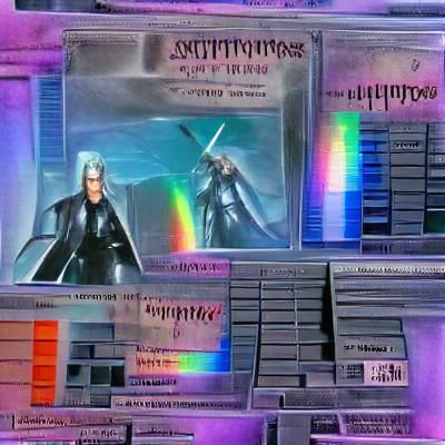 Sephiroth Synthpop Album Cover in 80s Style