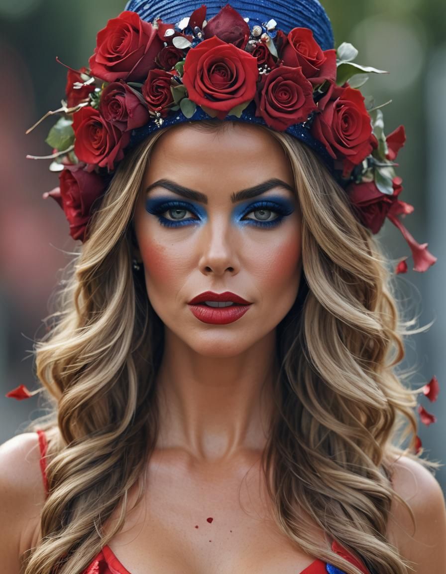 Carmen Electra Style Magazine Cover with Bold Makeup