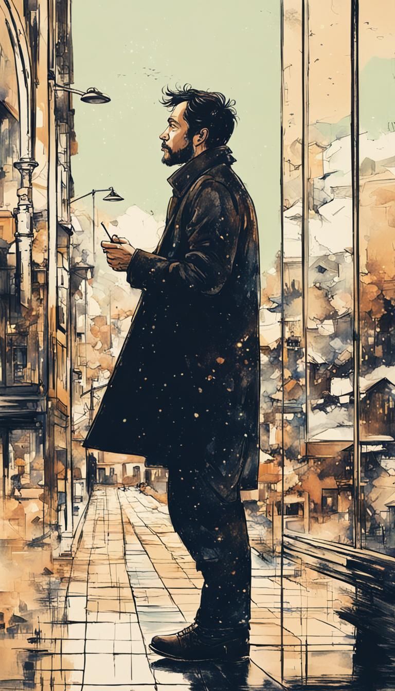 Man Confiding in a Beautiful Woman