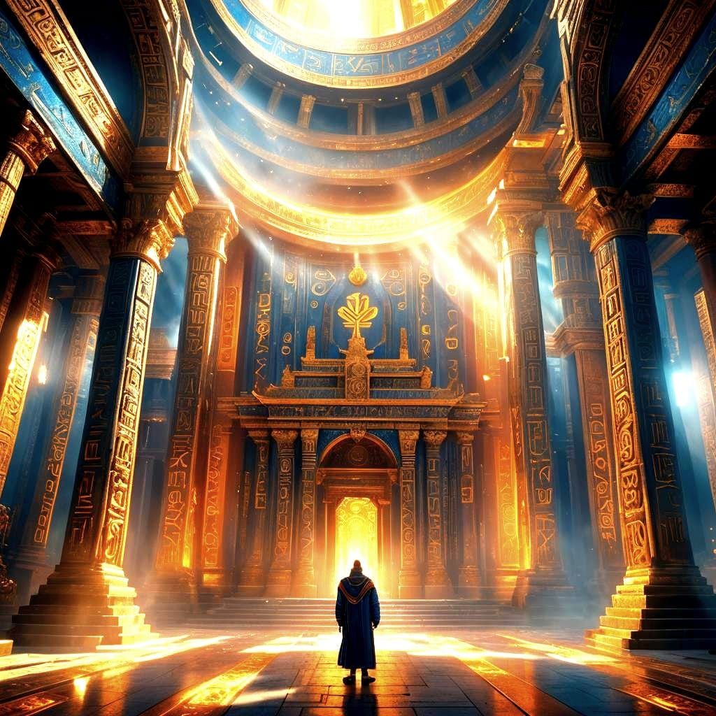 Fantastical God in Detailed Matte Painting