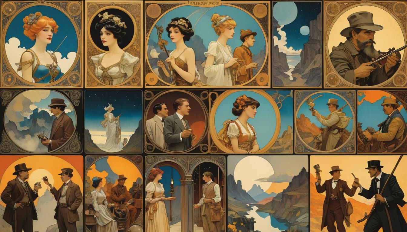 Surreal Comic Book Page: Marx Brothers Androids