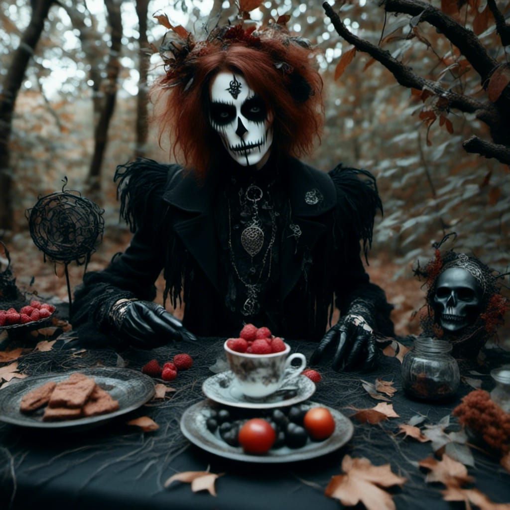 Glamorous Gothic Tea Party with Dark Aesthetics