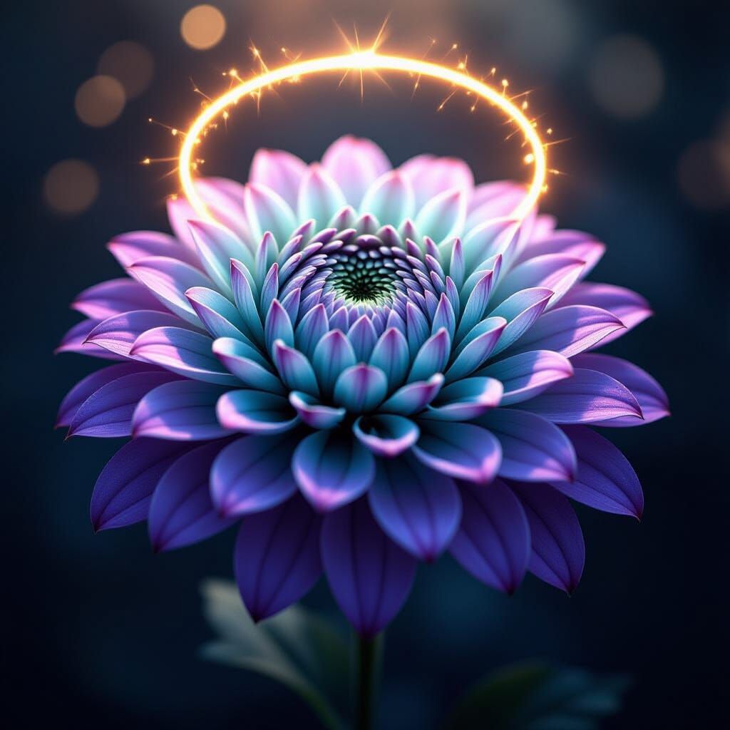 Majestic Feather Flower in Cinematic Style