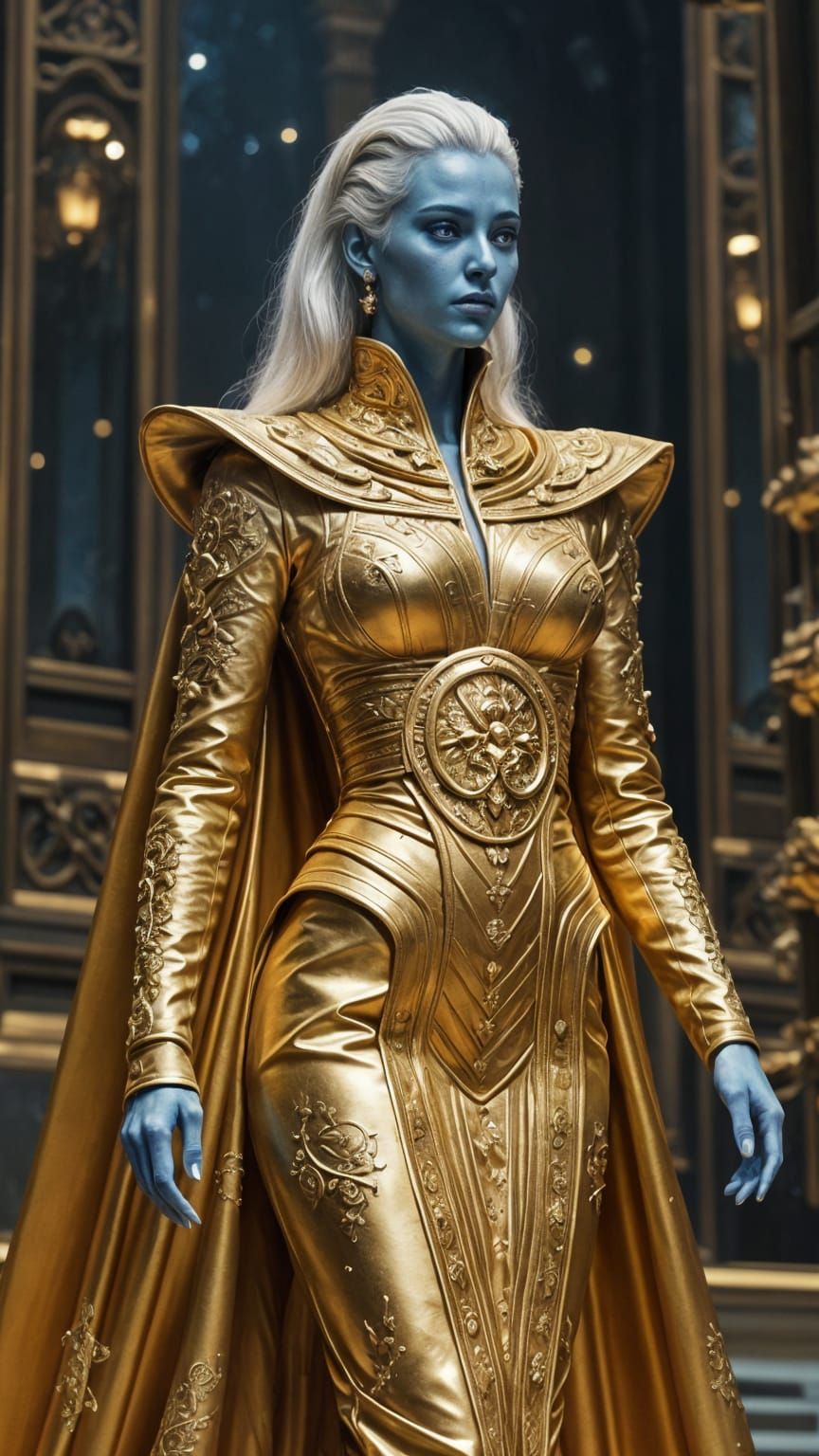 Cosmic Immortal Grandmaster in Ornate Golden Robes