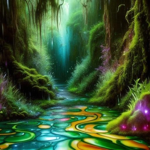 Psychedelic Fairy Sanctuary in Whimsical Valley