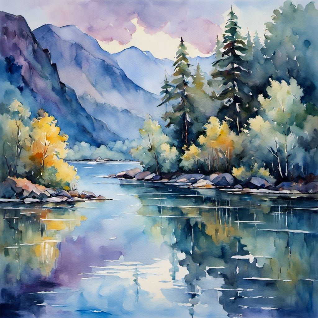 Soft Glow on the Horizon in Epic Impressionist Style