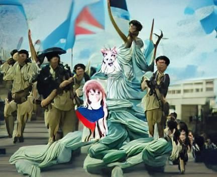 Anime Kawaii Liberty Leading the People