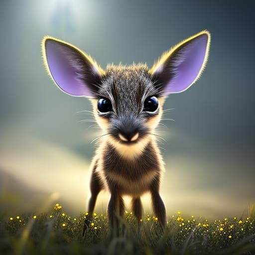 Enchanting Fawn Portrait in Detailed Digital Art