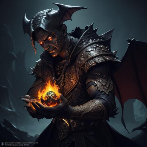 Menacing Chocolate Fiend in Dark Fantasy Style