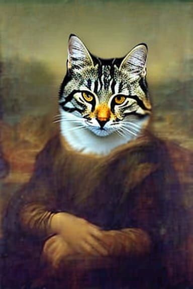 Realistic Cat Portrait with Bokeh Effect