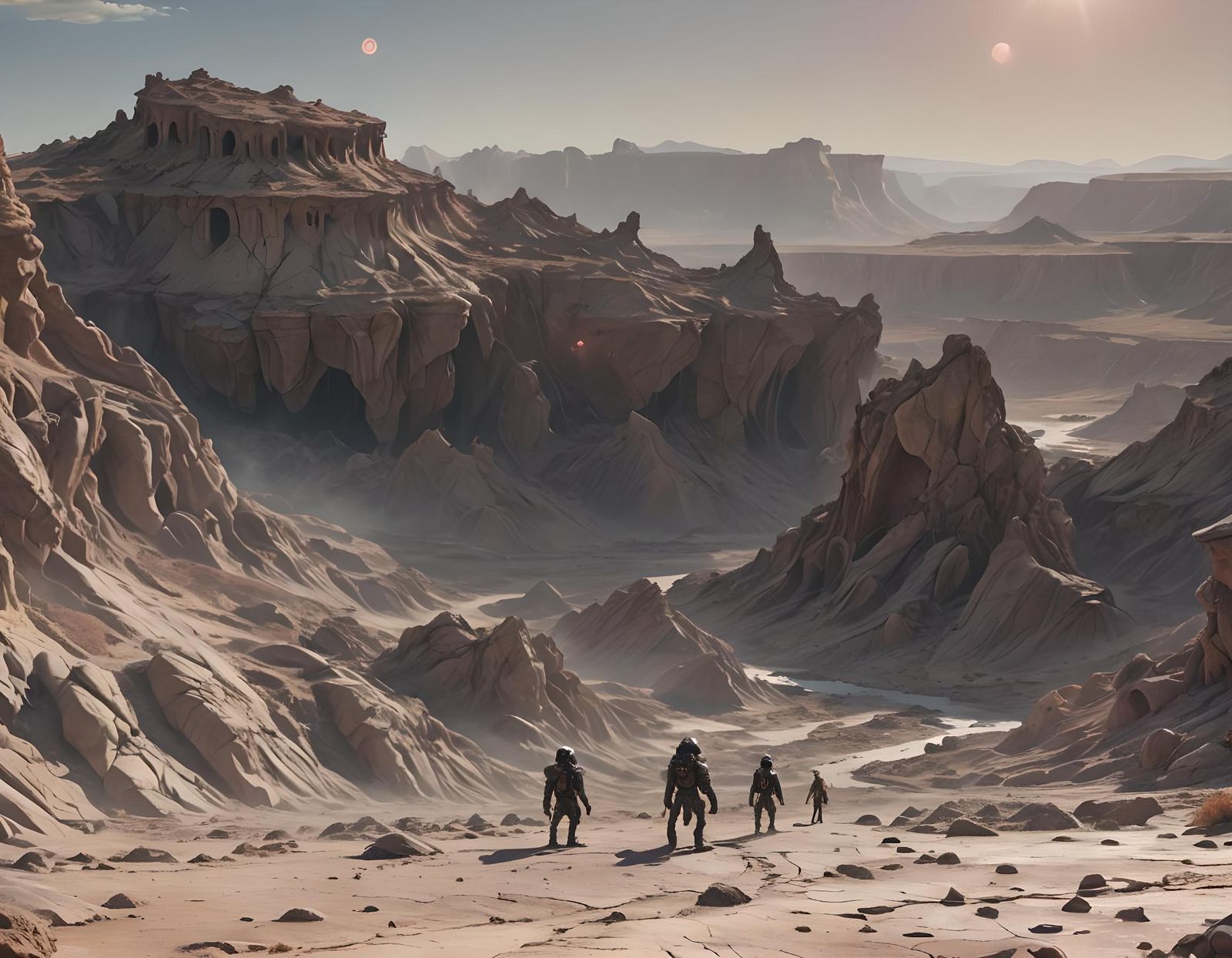 Dakota Badlands Landscape in Fantasy Matte Painting