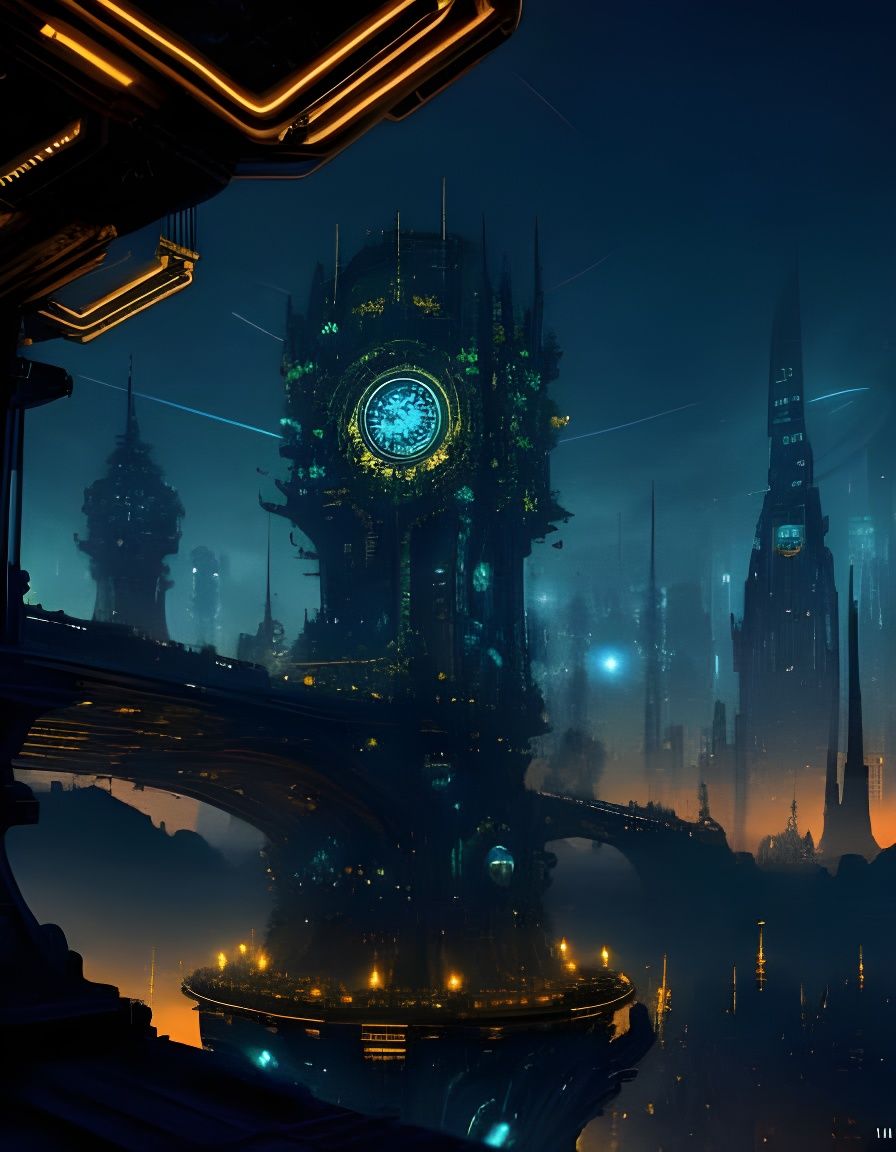 Futuristic Cyberpunk Cityscapes and Starscapes