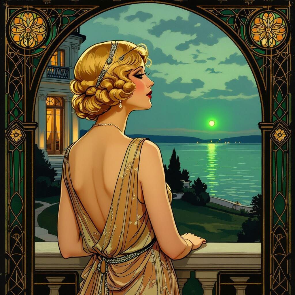 Daisy Buchanan in Art Deco Roaring 20s Style
