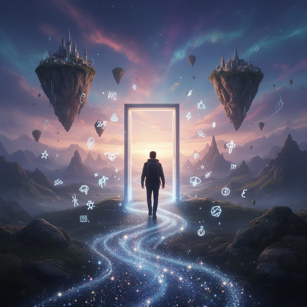 Figure Enters Imagination Portal, Reality Dissolves