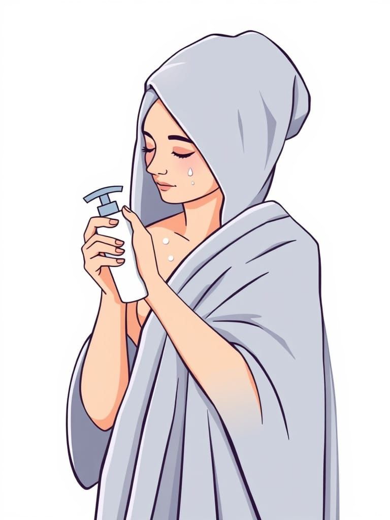 Minimalistic Bath Time Scene in Soft Colors