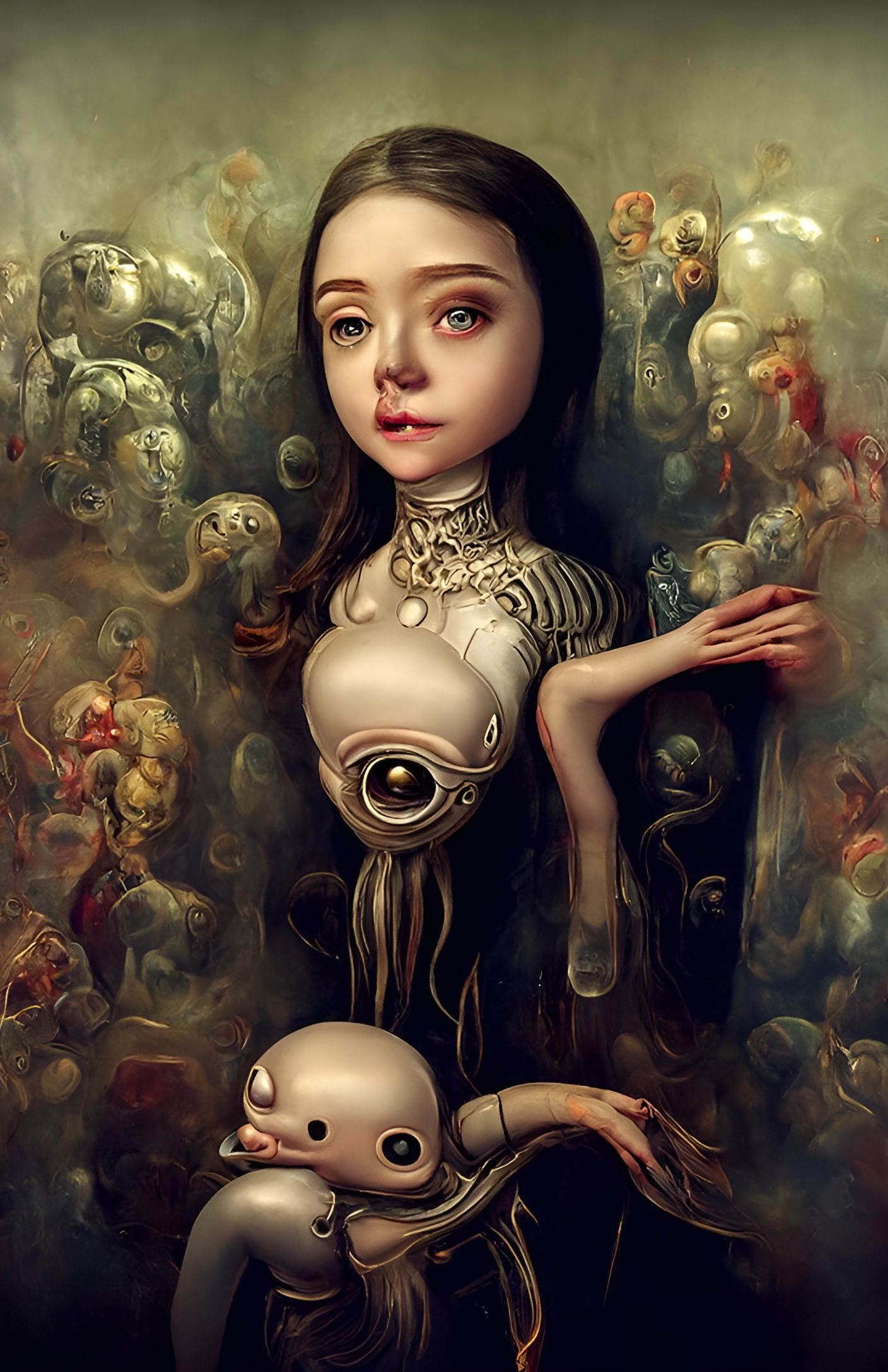 Surreal Personification Painting in Digital Art Style